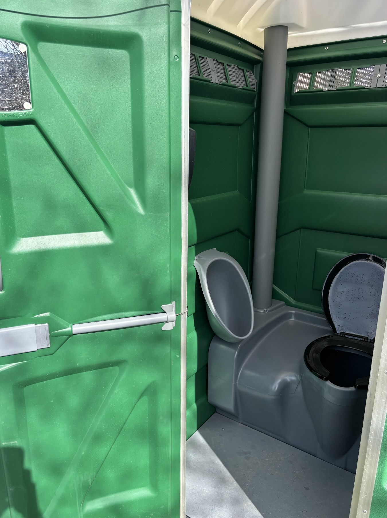 Standard portable toilet - interior view